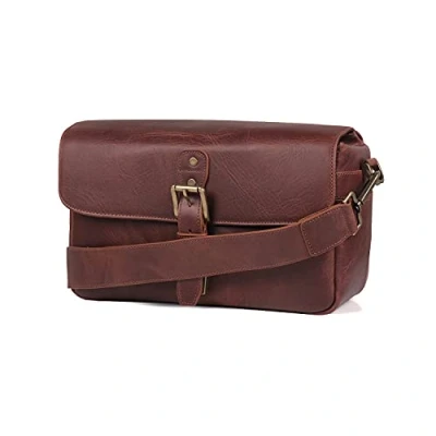Immagine di Megagear Mg1332 Torres Borsa Messenger in Vera Pelle per Fotocamere Mirrorless, Istantanee e Dslr, Marrone