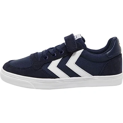 Immagine di Hummel Slimmer Stadil Sneakers basse per bambini, Taglia: 29, Dress blue Pelle e tessuto