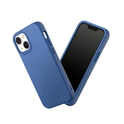Immagine di RhinoShield Case Compatible with [iPhone 13 mini] SolidSuit Shock Absorbent Slim Design Protective Cover Premium Matte Finish 3.5M/11ft Drop Protection Changeable Camera Rings Cobalt Blue