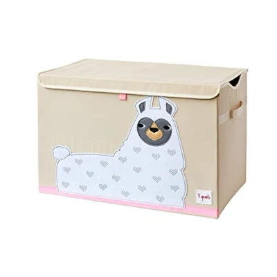 Immagine di 3 Sprouts Contenitori Porta Giochi Bambini Baule e Scatola per Giocattoli Contenitore con Coperchio Cesta Lama