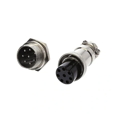 Immagine di Dabixx Spina per Aviazione Connettore Maschio e Femmina Pannello in Metallo 16mm 2/3/4/5/6/8/9 Pin GX16 8