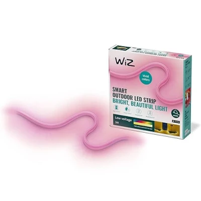 Immagine di WiZ Striscia LED Smart per esterni, Luce Bianca o Colorata, 5 m, Tecnologia SpaceSense, Controllo Vocale