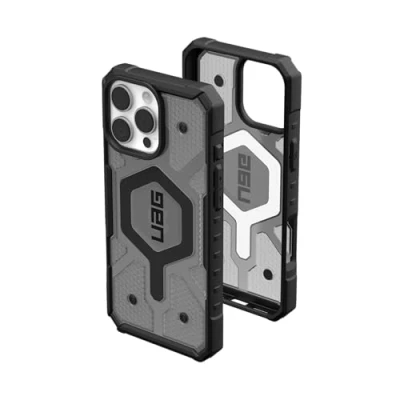 Immagine di Urban Armor Gear Pathfinder MagSafe Case Backcover per cellulare Apple iPhone 16 Pro Max Grigio, Trasparente Compatibile con