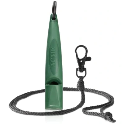 Immagine di ACME Fischietto per Cani n. 211,5 (aggiornamento 2023) con Nastro Pipa in Nero Opaco Alpha Ideale richiamare Ampia Portata Standard di frequenza (Forest Green)
