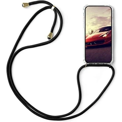 Immagine di ShinyCase per Samsung Galaxy A03 Core Custodia con Cordino Back Cover Ultra Sottile Morbido TPU Shockproof Coperture Regolabile Anti Scratch Protective Core,Nero