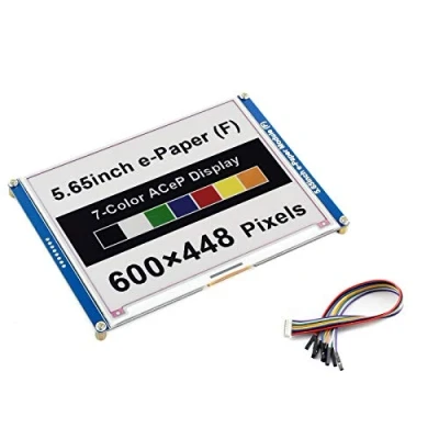 Immagine di 5.65inch E paper Display Module 600x448 Pixels Colorful ACeP 7 Color Ink eink Screen epaper for Raspberry Pi 4B/3B+/3B/2B/Zero/Zero W/Zero WH,Jetson Nano,STM32,Arduino