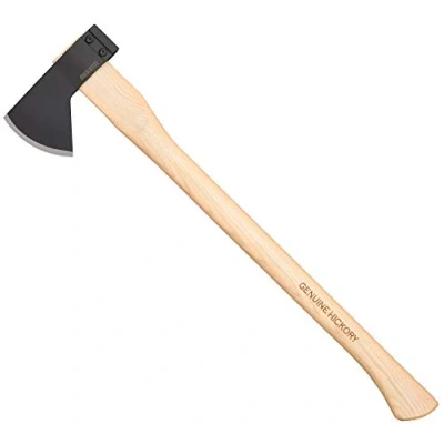 Immagine di Ascia multiuso in acciaio freddo con manico noce, ideale per campeggio, sopravvivenza, all&#039;aperto, taglio del legno, ecc.