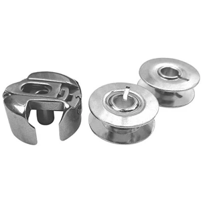 Immagine di Capsule per bobina + 2 bobine in metallo macchina da cucire Pfaff 1209 synchromatic, 1211, 1212, 1213, 1214, 1215, 1216 1217