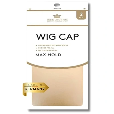 Immagine di Rubin Extensions, set di 2 parrucche in nylon, con cappuccio per parrucca, elastico traspirante (marrone)