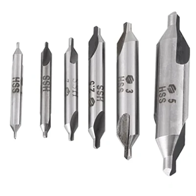Immagine di 6pcs 1/1.5/2/2.5/3/5 mm 60 gradi HSS centro punte trapano centraggio set fresa conica