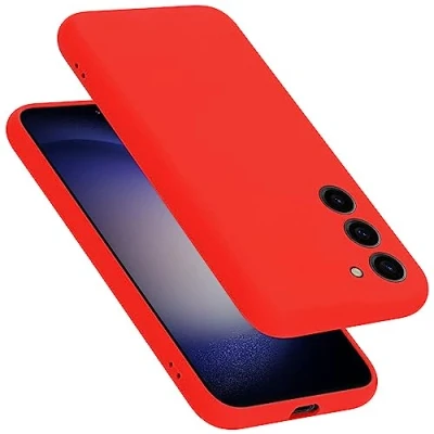Immagine di Cadorabo Custodia compatibile con Samsung Galaxy S23 in LIQUID ROSSO Coperchio protettivo silicone TPU flessibile