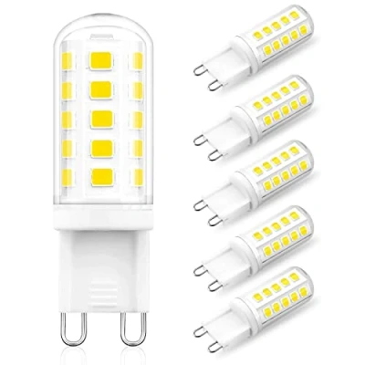 Immagine di H.W.S lampada LED G9 4W 400 lumen no sfarfallio sostituzione lampadine 40W alogena Angolo fascio 360 non dimmerabile confezione da 6(6000K)