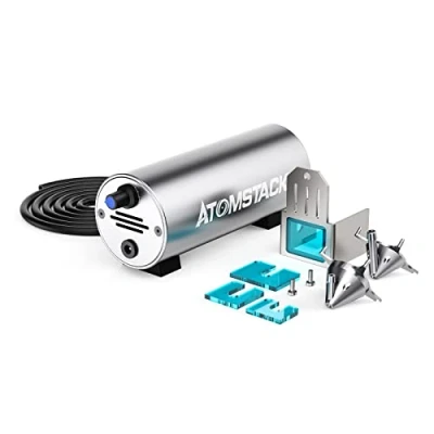 Immagine di ATOMSTACK F30 Air Assist, pompa laser elettrica con cavo per incisore tubo da 2 m X7 PRO/S10 PRO/A10 PRO/A5 PRO, rimuove polvere di fumo, bordi oggetti taglio più puliti