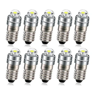 Immagine di Ruiandsion Lampadina a LED E5, 12 V, attacco vite, E5,5, colore: Bianco