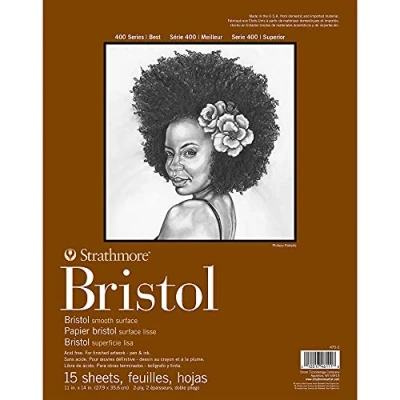 Immagine di Strathmore (475 2 Bristol STR 475 15 Fogli di tampone, 28 x 35,6 cm, Carta, Bianco, 11&quot;X14&quot;, unità
