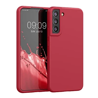 Immagine di kwmobile Cover per Samsung Galaxy S22 Plus Custodia Back Case Smartphone in Silicone TPU Protezione Gommata rosso classico