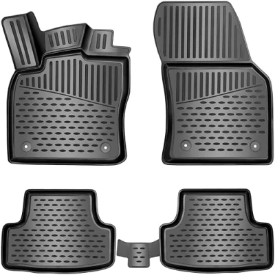 Immagine di Elmasline Set di tappetini in gomma 3D per VW T ROC, anno costruzione dal 2018, bordo extra alto 5 cm
