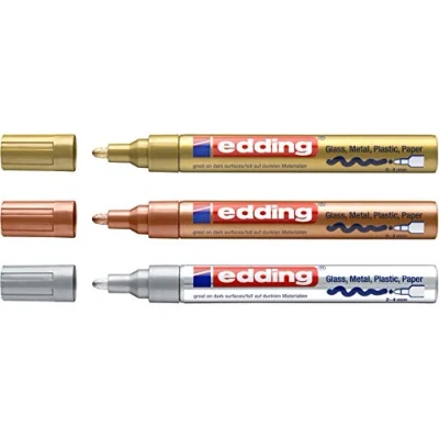 Immagine di EDDING 750 Evidenziatore, confezione risparmio da 3 a 9 colori assortiti scelta! set Sortiert Metallic