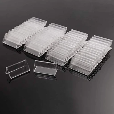 Immagine di 50Pcs 4x2cm Mini acrilico segno Display Holder Price Name Tag Stand