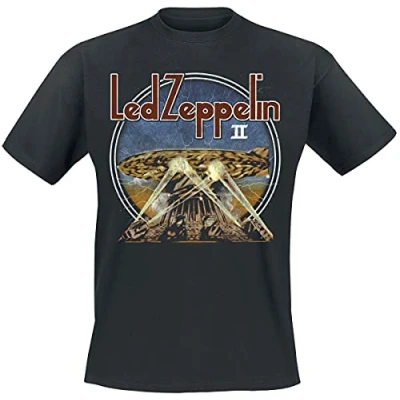 Immagine di Led Zeppelin LZII Searchlights Uomo T Shirt Nero L 100% Cotone Regular