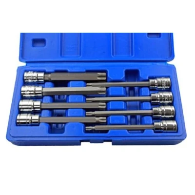 Immagine di BERGEN Set di chiavi a bussola Torx da T25 T60, 3/8&quot; Dr. 110 mm lunghezza, confezione 8 pezzi, B1148