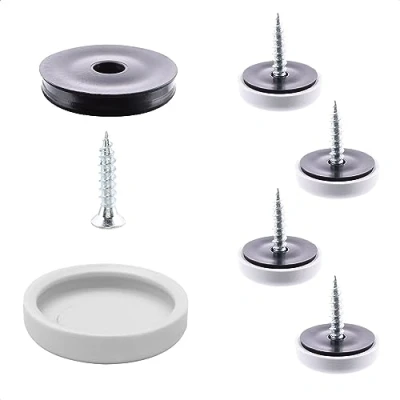 Immagine di WAGNER QuickClick® scivoli per sedie e mobili da avvitare I Set 4x base + vite inserto intercambiabile di plastica HYPER diametro Ø 17 mm Fatto in DE 15809300
