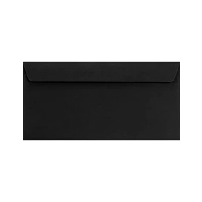 Immagine di Netuno 100 buste per lettere nere formato DL 110x 220 mm 120g Design lunghe nero partecipazione matrimonio invito compleanno da lettera carta colorata lunge