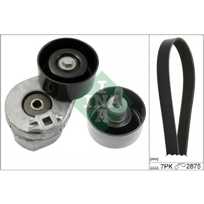 Immagine di INA 529 0390 10 Kit cinghie Poly V Controllare corsa libera generatore ed ev. sostituire FORD: Transit Mk5 Camion pianale/Telaio, Bus