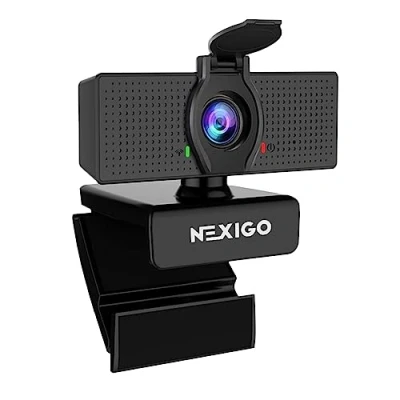 Immagine di NexiGo N60 Webcam 1080P con Microfono, FOV Regolabile, Zoom, Controllo Software e Copertura Privacy, USB HD Camera Web per Computer, Plug and Play, Zoom/Skype/Teams