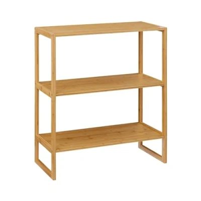 Immagine di 7H SEVEN HOUSE Estantería Modular de Bambú con 2 Niveles Scaffale bambù Livelli, Legno, 84x69.7x20cm
