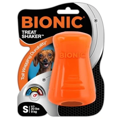 Immagine di BIONIC Shaker giocattolo per cani, piccolo interattivo da masticare resiste ai masticatori più duri, cani fino a 9 kg