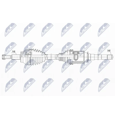 Immagine di NTY NPW CH 031 Albero motore / Semiasse Assale anteriore, anteriore Dx Giunto tripodo, omocinetico