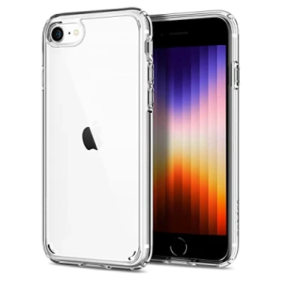 Immagine di Spigen Cover Ultra Hybrid 2 Compatibile con iPhone SE 2022 5G, 2020, 8 e 7 Trasparente