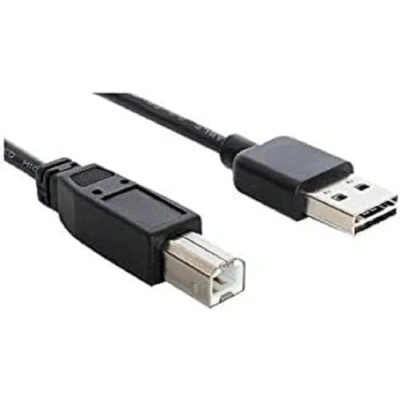 Immagine di Delock Cavo USB 2.0 Spina A, B 3.00 m Nero connettore applicabile su entrambi i lati, contatti dorati, Certificato UL 83360