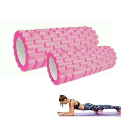 Immagine di 2x Rullo di Schiuma Massaggiante per Trigger Point Therapy.Eva Foam Roller Alleviare Dolore,Allenare i Muscoli,Massaggio della Schiena e delle Gambe,Fitness. 33x14cm//30x9cm