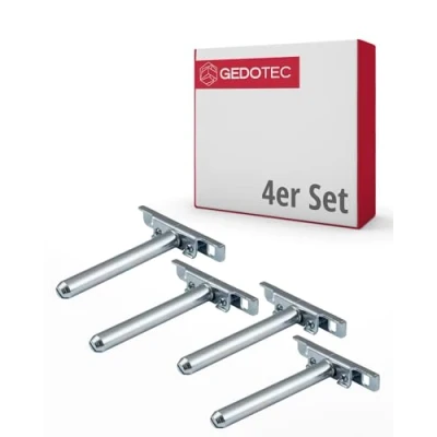 Immagine di GedoTec il Reggimensola nasconde invisibile per montaggio a parete SUPPORT Lunghezza: 100 mm Staffa in metallo zincato con piastra 4 Pezzi