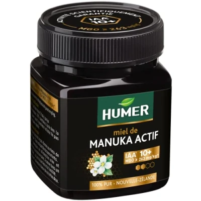 Immagine di Humer Miele di Manuka Actif IAA® 10+, 2 livello attività, minimo 263 mg/kg metilglyoxal, 250 g