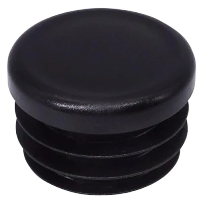 Immagine di SKIR&#039;CO Inserti per tubi rotondi da 25 mm, tappi pali di recinzione, in plastica nera, tubi, colore nero RAL 9005, 20 pezzi
