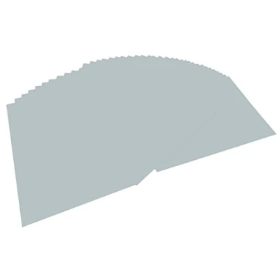 Immagine di Folia 6460 Risma di Carta Colorata, Formato DIN A4, 130 g/mq, 100 Fogli, per Creare Biglietti, finestre e Scrapbooking, Colore: Argento Opaco