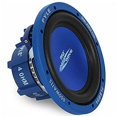 Immagine di 1 PYLE PLBW84 blu subwoofer auto da 300 watt rms e 600 max 8&quot; 20 cm 200 mm woofer dvc doppia bobina 4 + ohm sub cofano spl, pezzo