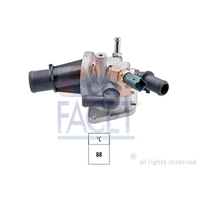 Immagine di FACET 7.8639 Termostato motore 88 Made in Italy OE Equivalent con guarnizione OPEL: Meriva A, Agila B, SUZUKI: SWIFT 3, Splash, IGNIS 2
