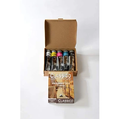 Immagine di Maimeri colori a Olio Linea Classico Set in cartone 5 Tubi 20ml primari