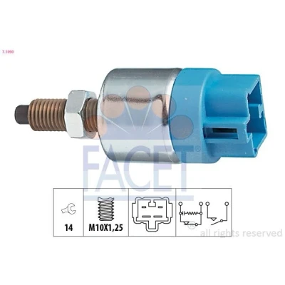 Immagine di FACET 7.1090 Interruttore luce freno meccanico M10X1,25 Made in Italy OE Equivalent TOYOTA: Celica VII Coupe, Corolla IX Hatchback, RAV4 II SUV