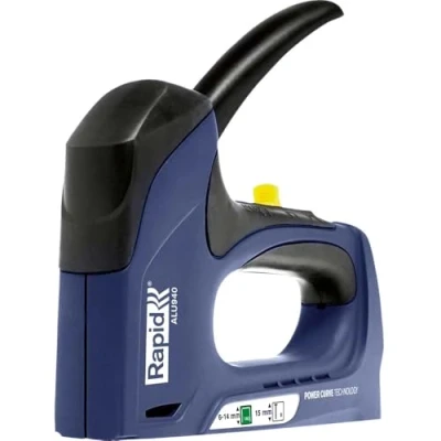 Immagine di Rapid ALU940 graffatrice 2 in 1 per Graffette n. 140 e Chiodini 8, Dotata di Regolatore Forza 3 fasi, Tecnologia &quot;Powercurve&quot; Grilletto Facile da Premere