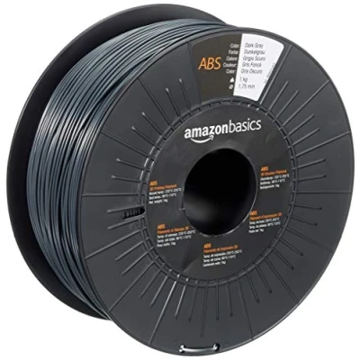 Immagine di Amazon Basics Filamento per stampanti 3D, in ABS, 1.75 mm, grigio scuro, 1 kg bobina