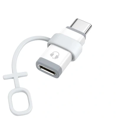 Immagine di MoKo Adattatore da Lightning a USB C Audio con Controllo Linea, per Cuffie iPhone 16/15 Pro Max Plus, iPad Air/Pro, Non Ricarica/Trasferimento Dati, Bianco