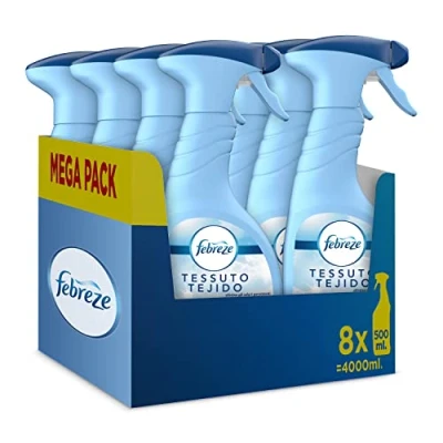 Immagine di Ambi Pur Febreze Spray, Profumatore per Ambienti, 8 Confezioni da 500 ml, Armadio, Maxi Formato, Elimina gli Odori Forti e Persistenti, Adatto sui Tessuti