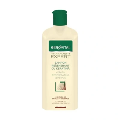 Immagine di Shampoo Rigenerante ad Intenso Effetto Riparatore, Restituisce Vitalità e Lucentezza ai Capelli, 400 ml, Gerovital Tratament Expert