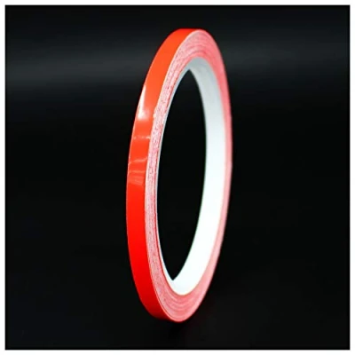 Immagine di 10m Strisce adhesive decorative per auto moto barca e modellismo in vari colori autoadesive Lunghezza (5mm, Rosso neon)