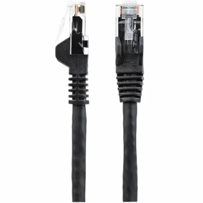 Immagine di StarTech.com Cavo Ethernet CAT6 5m rete Lan RJ45 10 Gigabit 100W PoE dati/patch UTP 10GbE Testato individualmente Low Smoke Zero Halogen Certificato ETL Nero (N6LPATCH5MBK)